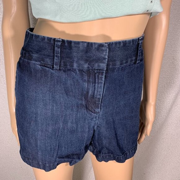 LOFT The Riviera Short Women's Denim Shorts Size 10 Dark Blue - Picture 3 of 9